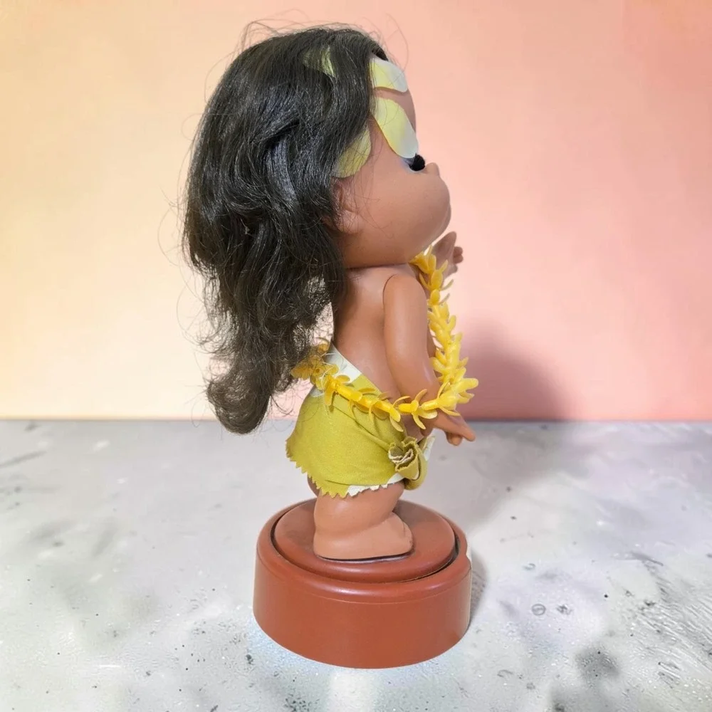 Vintage Hawaii Hula Doll Music Box Rotating Kealakekua's Grass Shack Kona 10